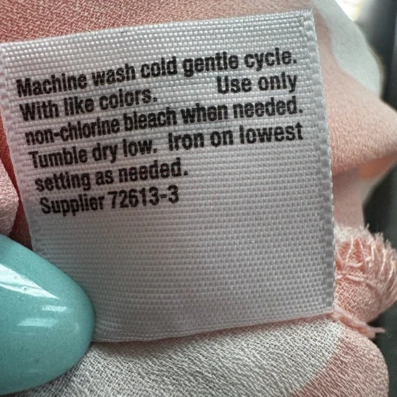 a.n.a Peach Asymmetrical Ruffled Blouse - Picture 6 of 7